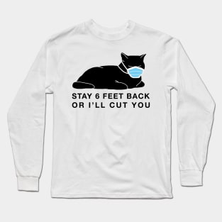 Social Distancing Kitty w/claws - inverted Long Sleeve T-Shirt